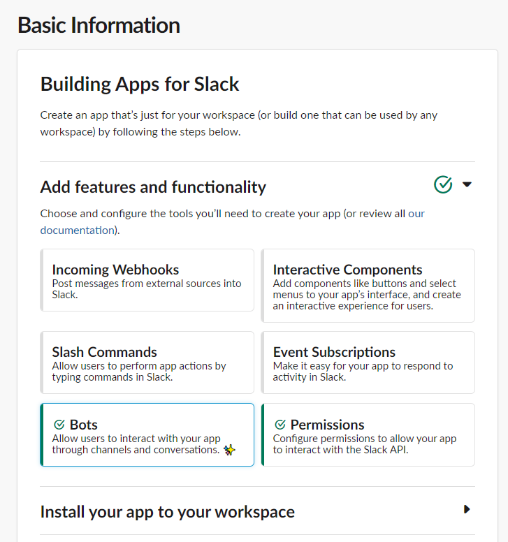 setting a bot token